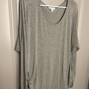 Liz Lange Gray Oversized Tunic with Ruched Details